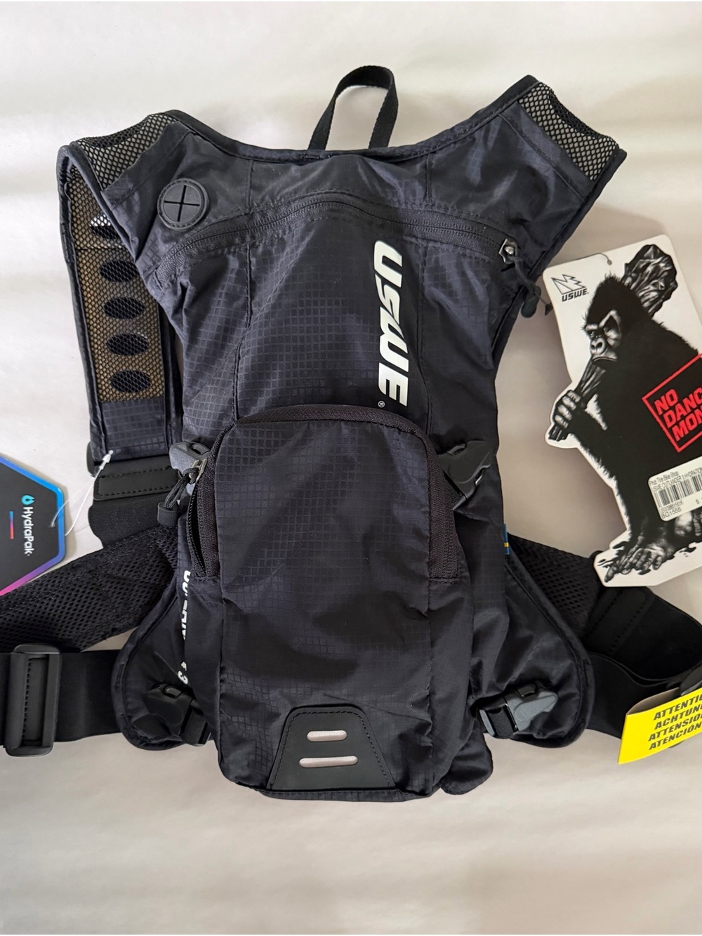 USWE Sports Black Hydration Pack Backpack for Men or unisex- style Outlander 3